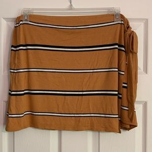 Striped skirt with tie detail